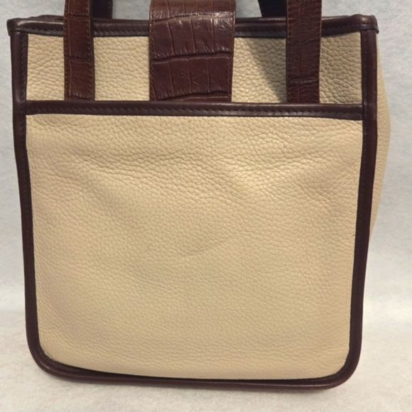 Vintage Y2K Brighton Crossbody Bag Croc-Embossed Trim Pebbled Leather Western - Picture 11 of 16